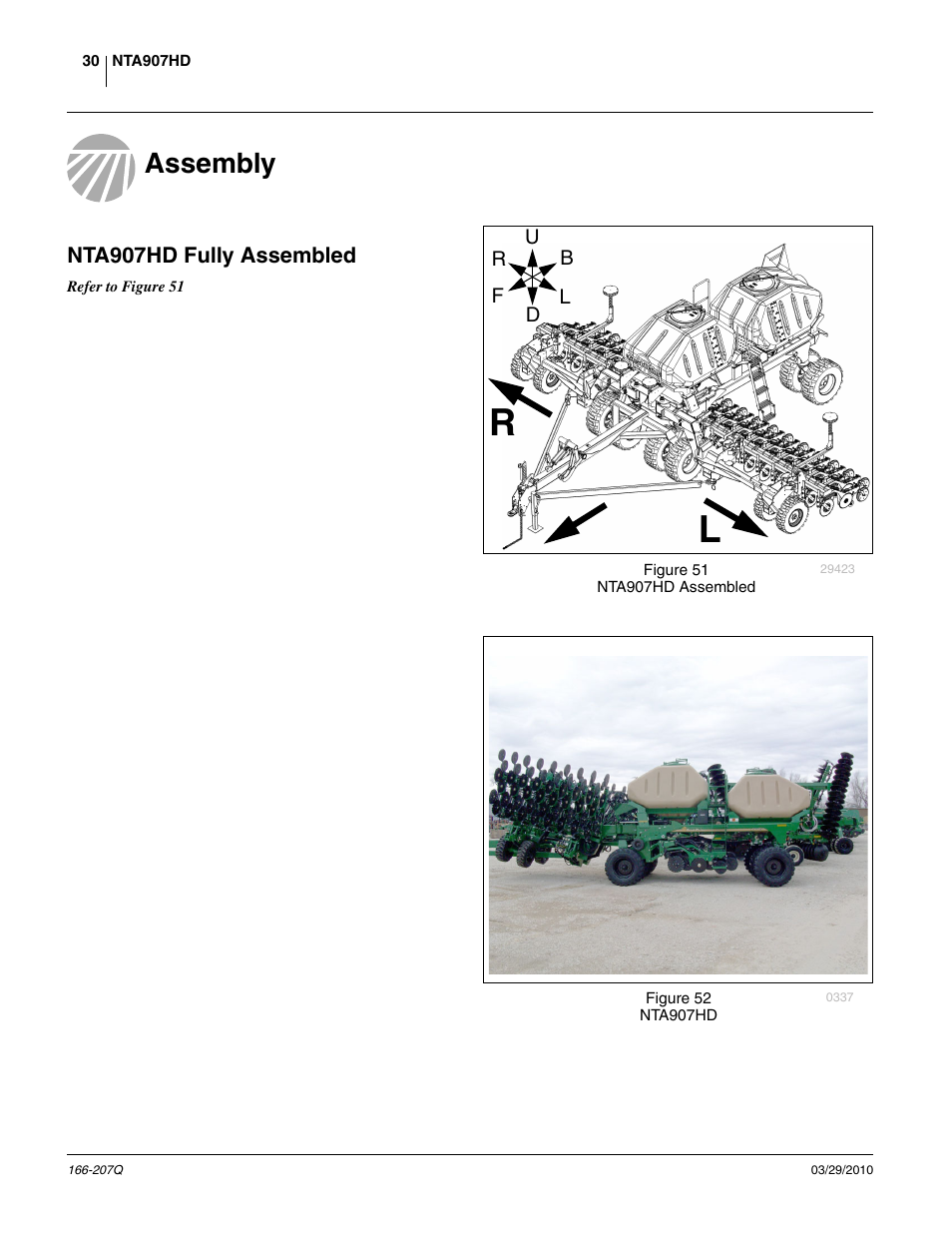 Assembly, Nta907hd fully assembled, Assembly nta907hd fully assembled | Great Plains NTA3007HD Predelivery Manual User Manual | Page 34 / 70