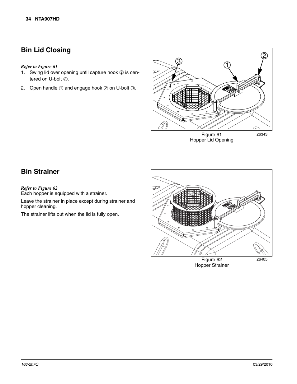 Bin lid closing, Bin strainer | Great Plains NTA3007HD Predelivery Manual User Manual | Page 38 / 70