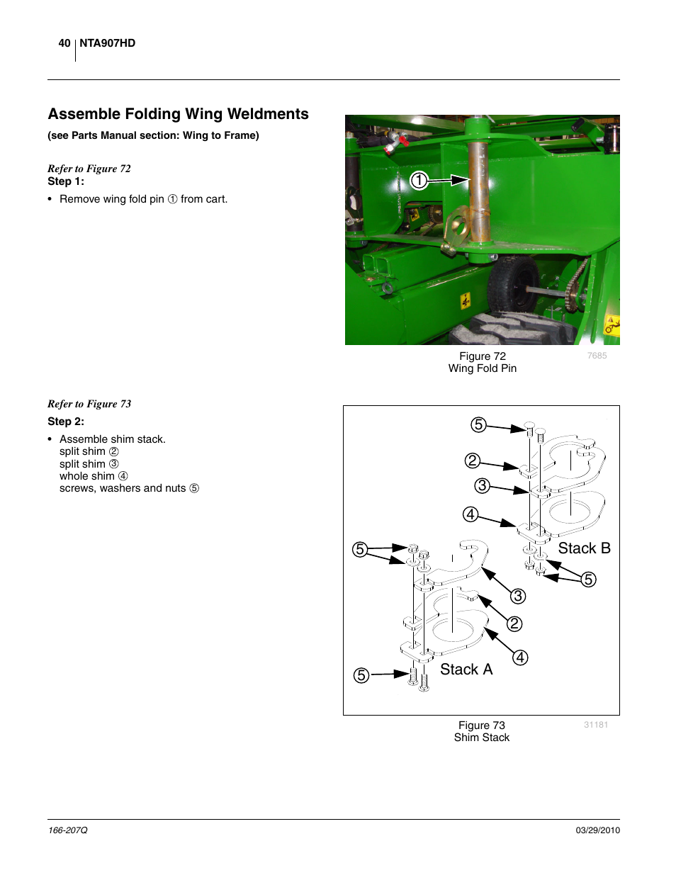 Assemble folding wing weldments | Great Plains NTA3007HD Predelivery Manual User Manual | Page 44 / 70