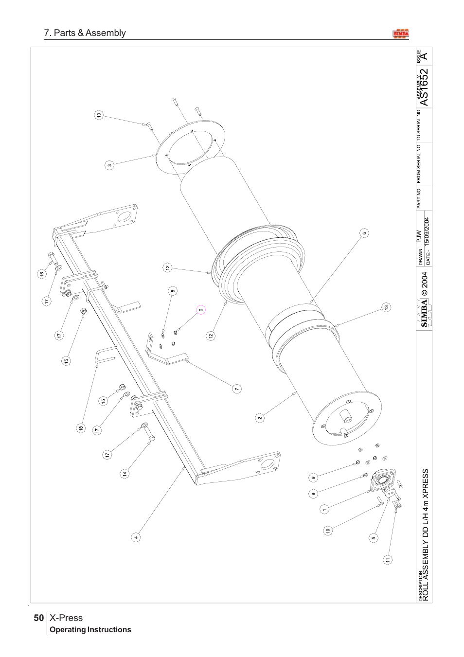 Aas 1652 | Great Plains X-PresS 2005 Assembly Instructions User Manual | Page 16 / 20