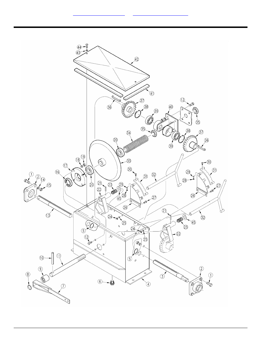 Front gearbox (s/n q1325+) | Great Plains ADC2250 Operator Manual User Manual | Page 44 / 78