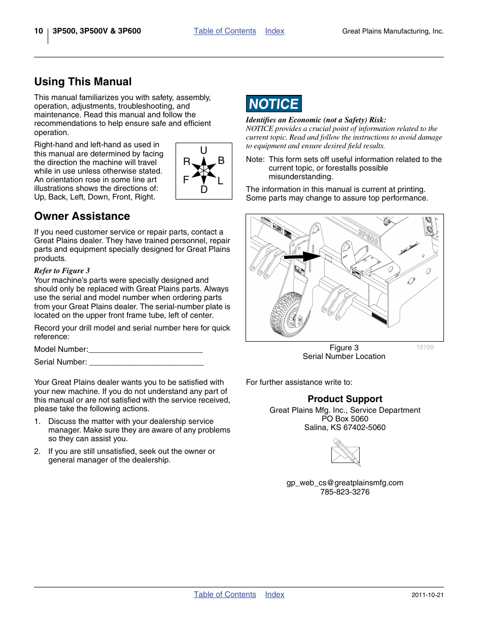 Using this manual, Owner assistance, Product support | Using this manual owner assistance | Great Plains 3P600 Operator Manual User Manual | Page 14 / 60