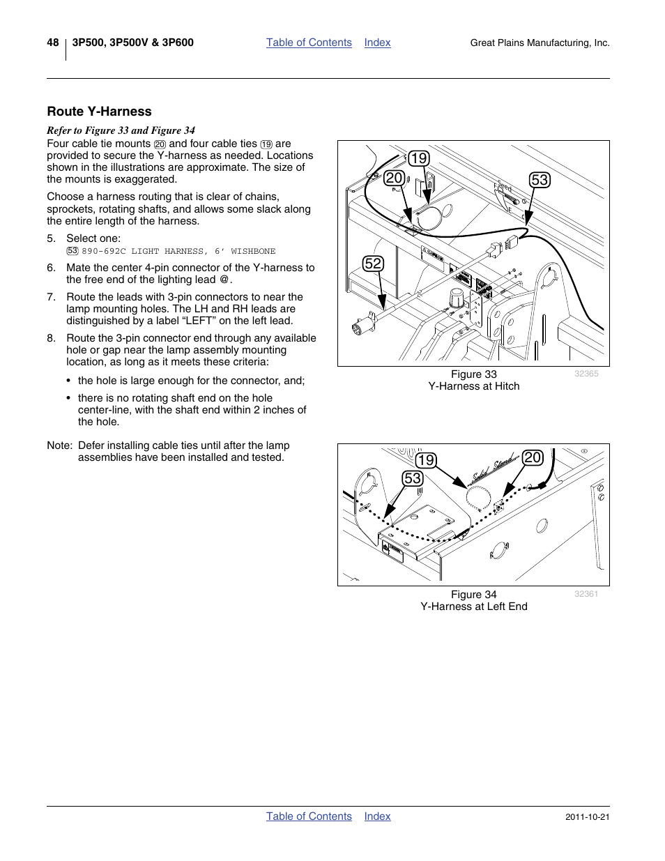 Route y-harness | Great Plains 3P600 Operator Manual User Manual | Page 52 / 60