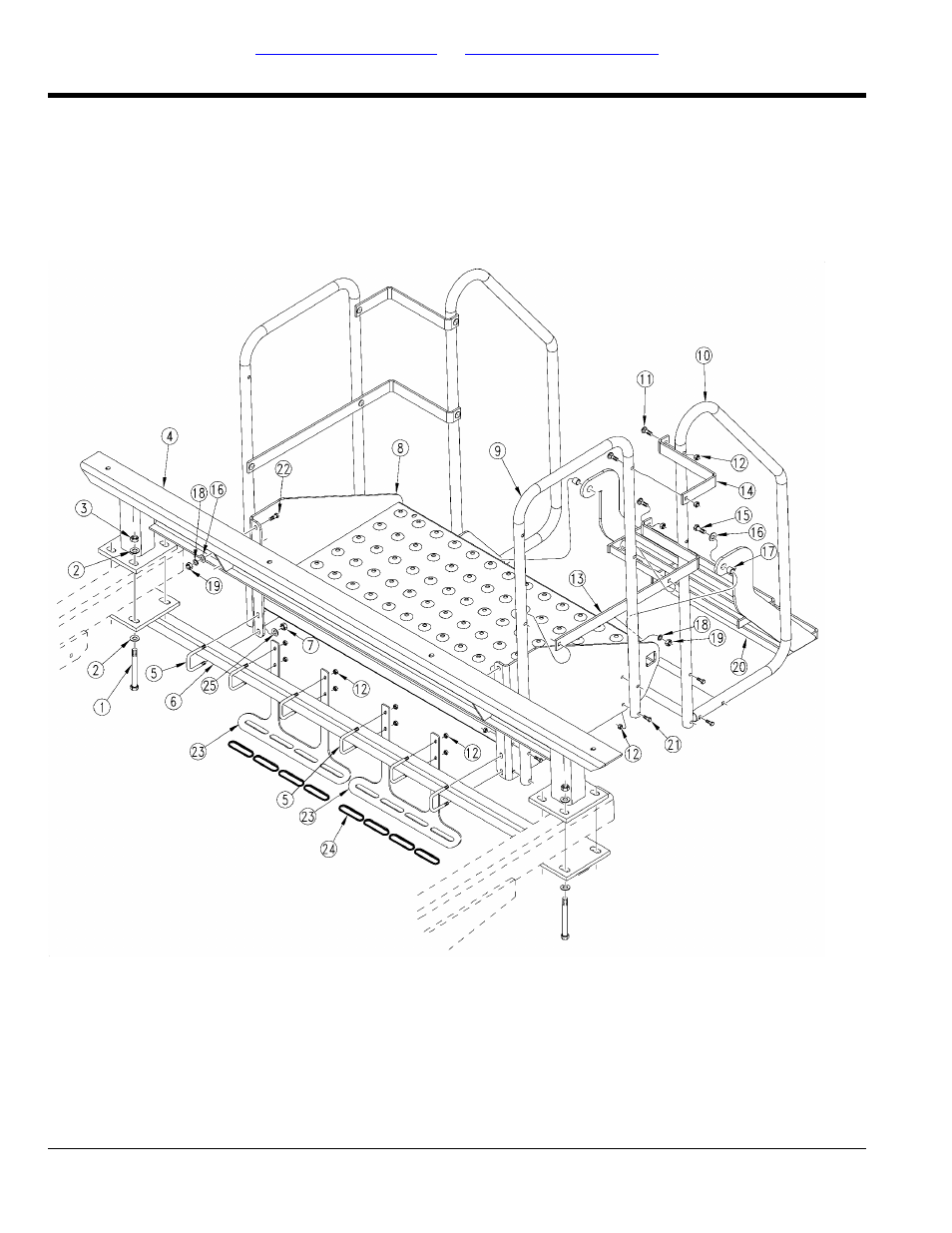 Upper walkboard and handrail | Great Plains NTA2000D Parts Manual User Manual | Page 14 / 120