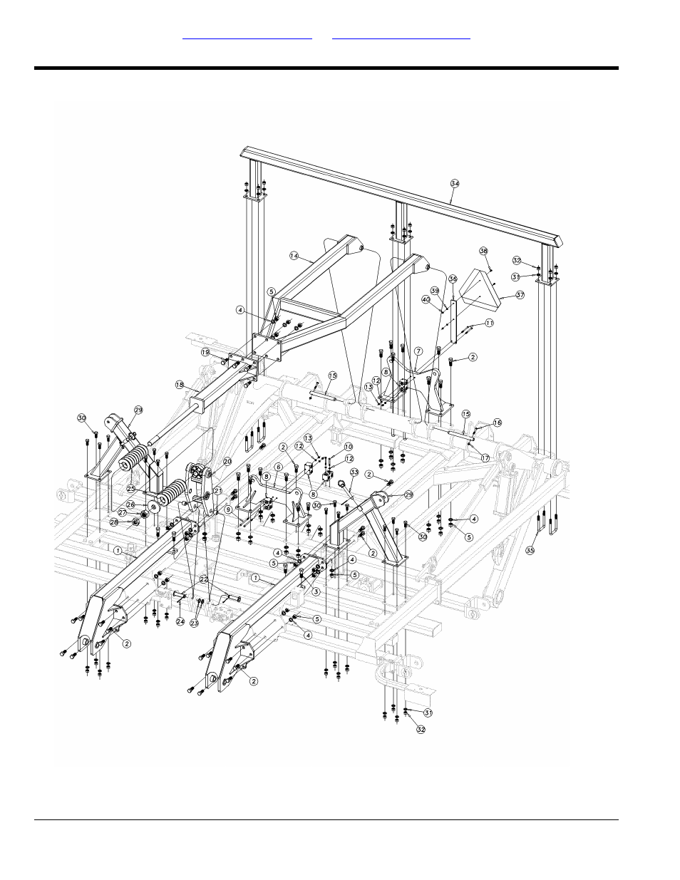 Center truss, level bar & fold assembly 3500-4000 | Great Plains 4000TM Parts Manual User Manual | Page 30 / 158