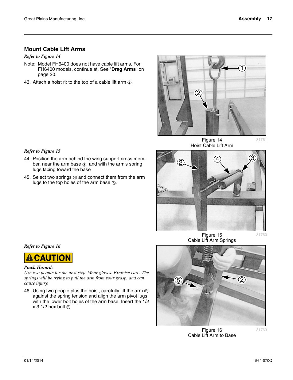 Mount cable lift arms | Great Plains FH6800HD Predelivery Manual User Manual | Page 21 / 40