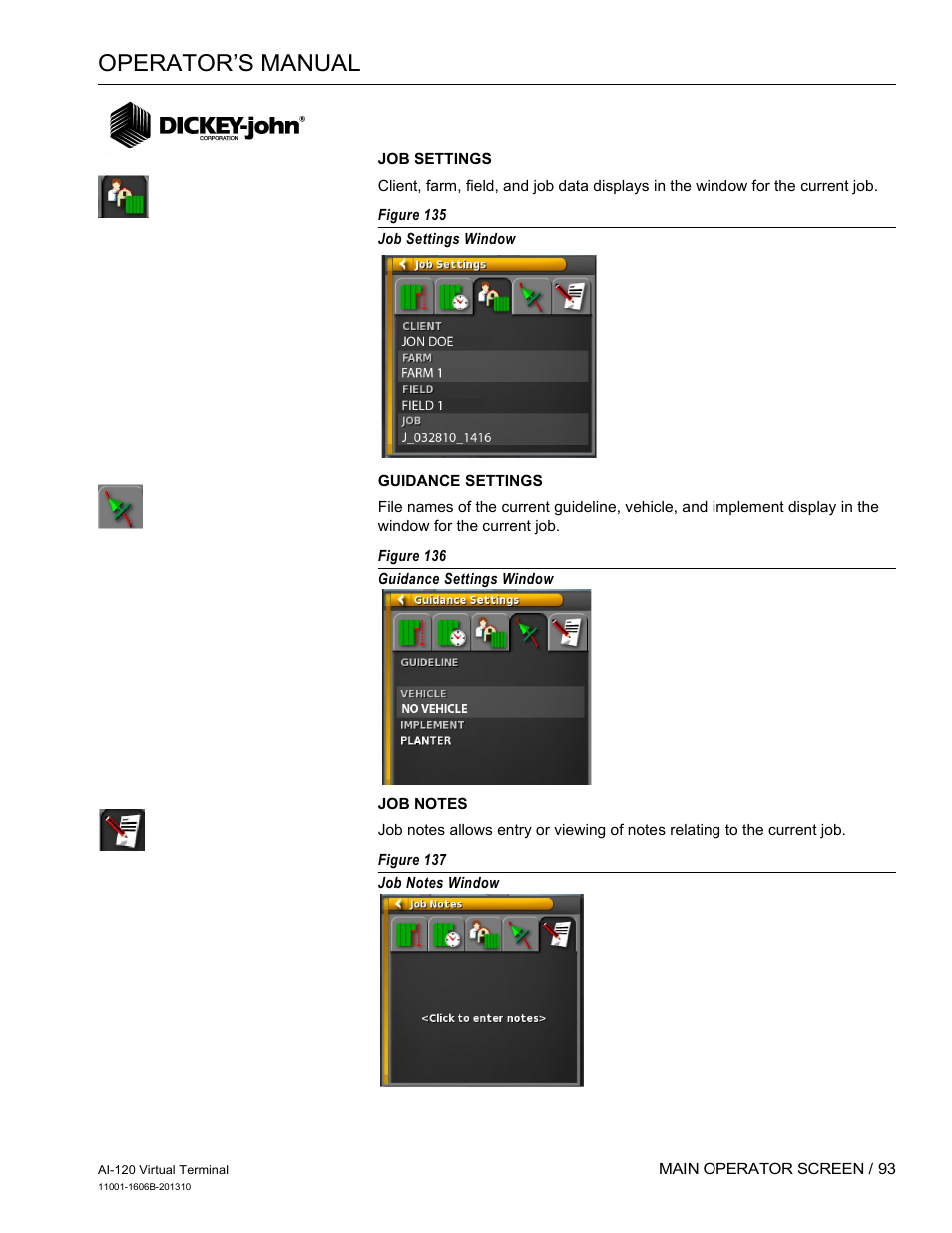 Operator’s manual | Great Plains DICKEY-john AI-120 12-inch Virtual Terminal User Manual | Page 101 / 193