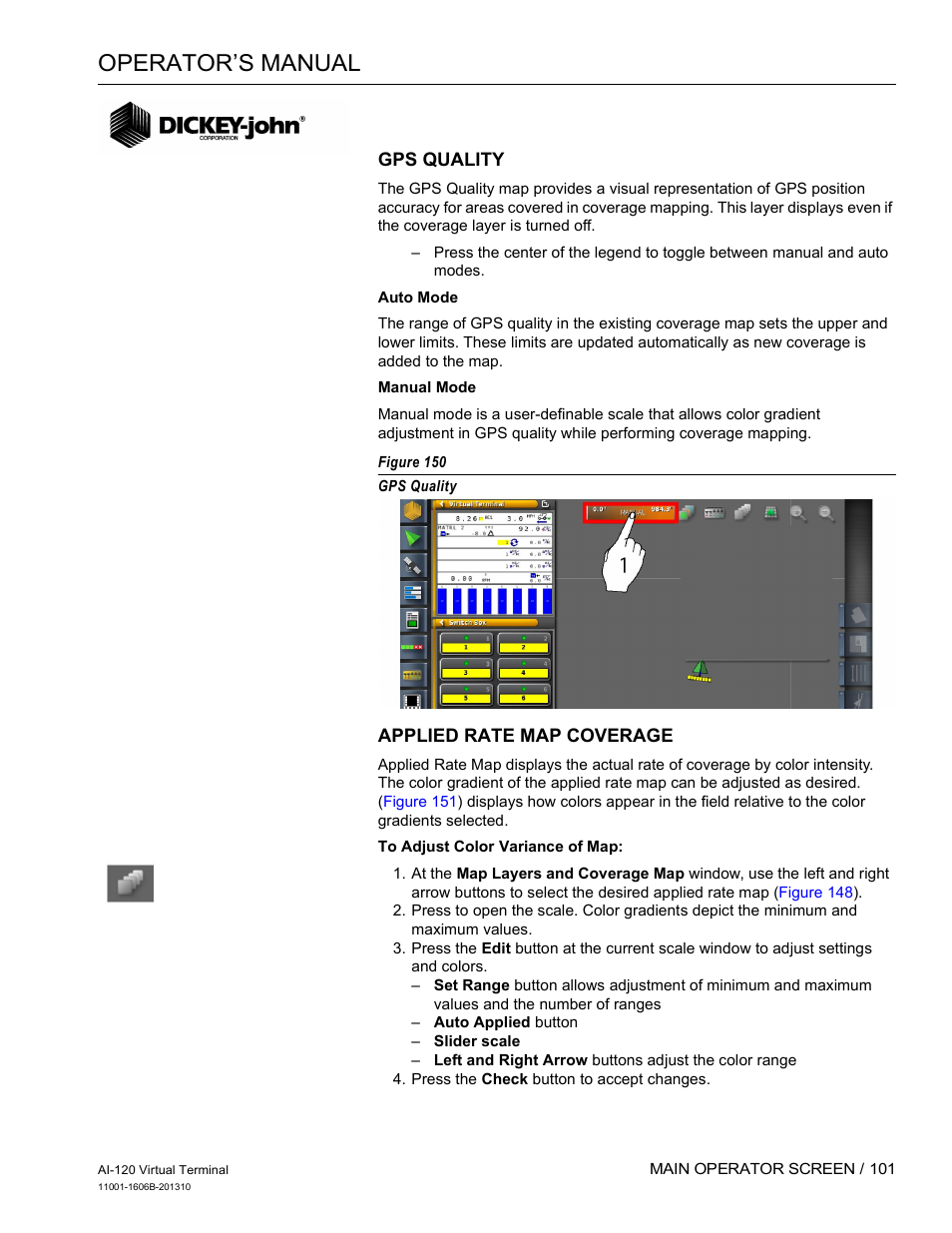 Operator’s manual | Great Plains DICKEY-john AI-120 12-inch Virtual Terminal User Manual | Page 109 / 193