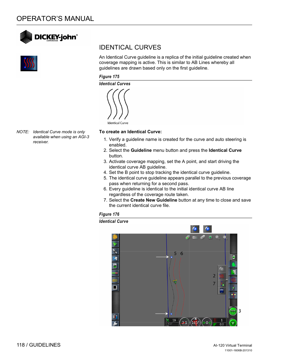 Operator’s manual, Identical curves | Great Plains DICKEY-john AI-120 12-inch Virtual Terminal User Manual | Page 126 / 193