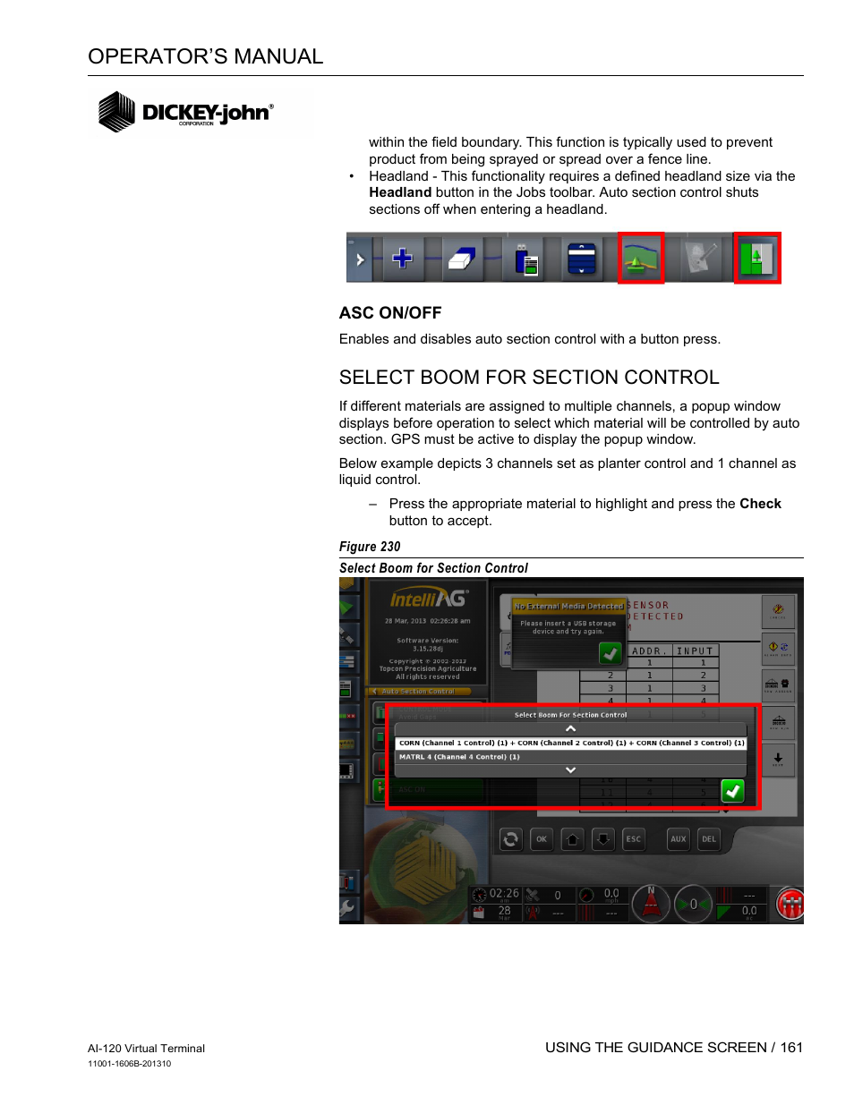Operator’s manual | Great Plains DICKEY-john AI-120 12-inch Virtual Terminal User Manual | Page 169 / 193