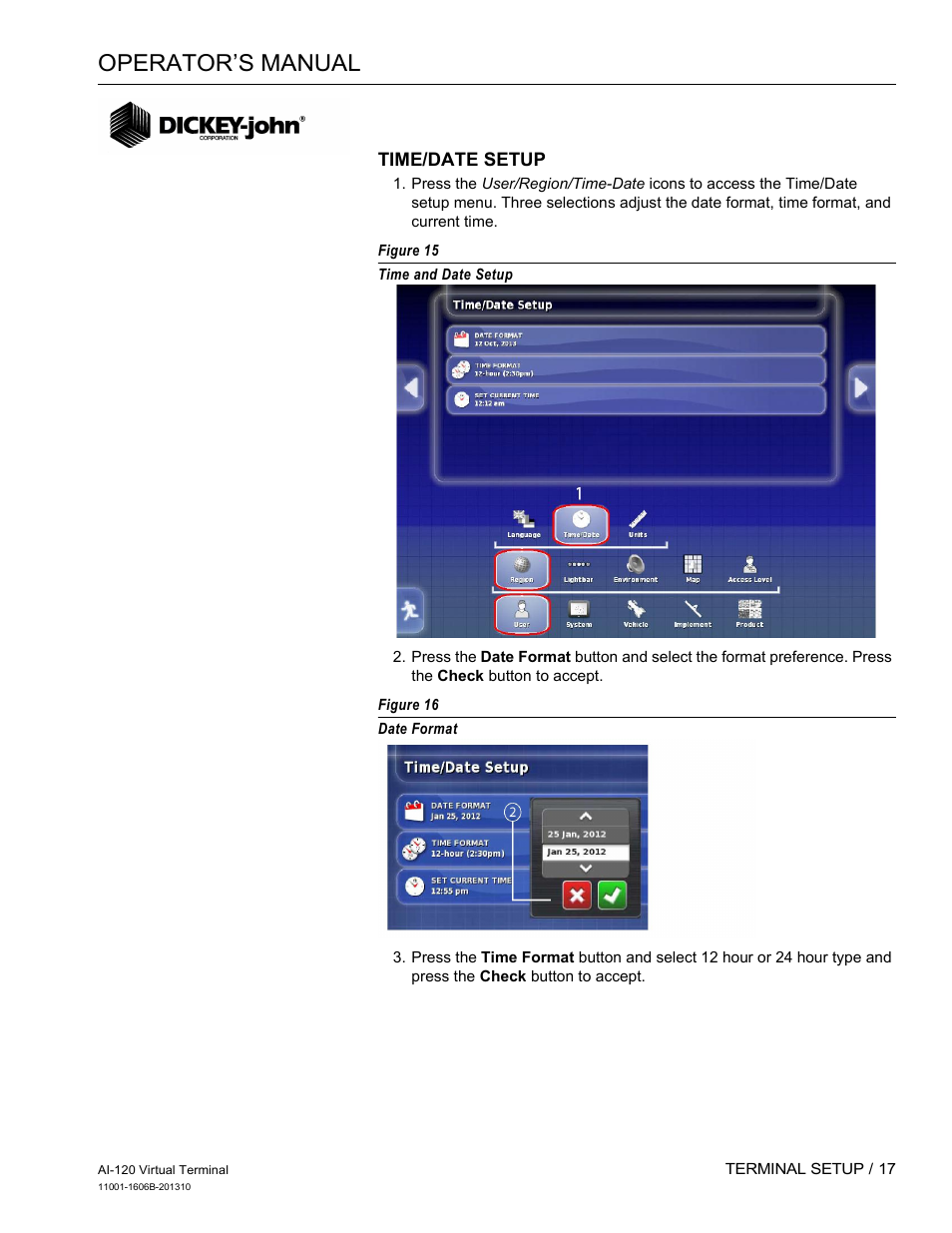 Operator’s manual | Great Plains DICKEY-john AI-120 12-inch Virtual Terminal User Manual | Page 25 / 193