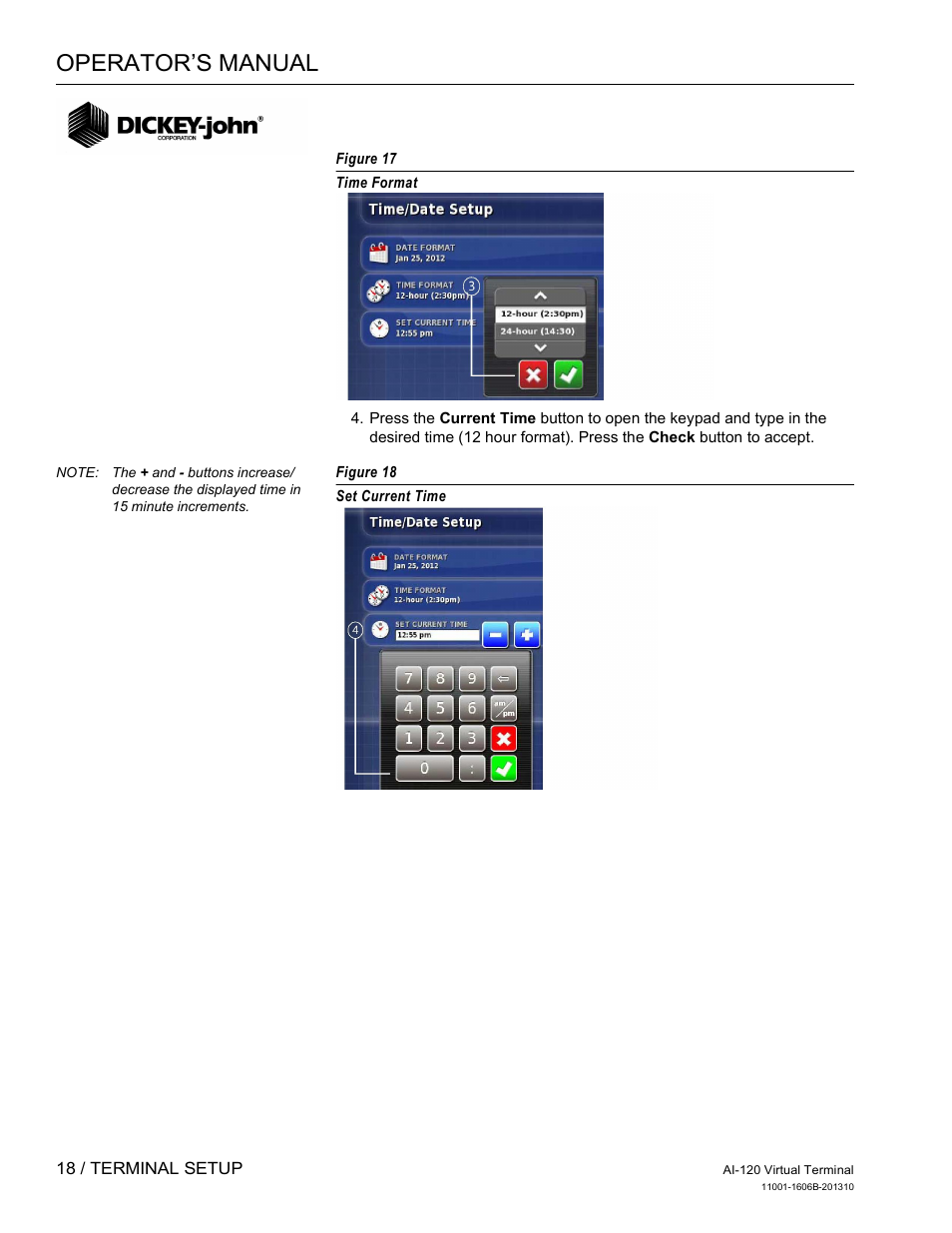 Operator’s manual | Great Plains DICKEY-john AI-120 12-inch Virtual Terminal User Manual | Page 26 / 193