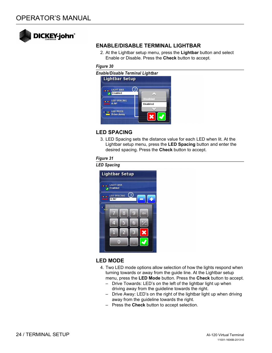Operator’s manual | Great Plains DICKEY-john AI-120 12-inch Virtual Terminal User Manual | Page 32 / 193