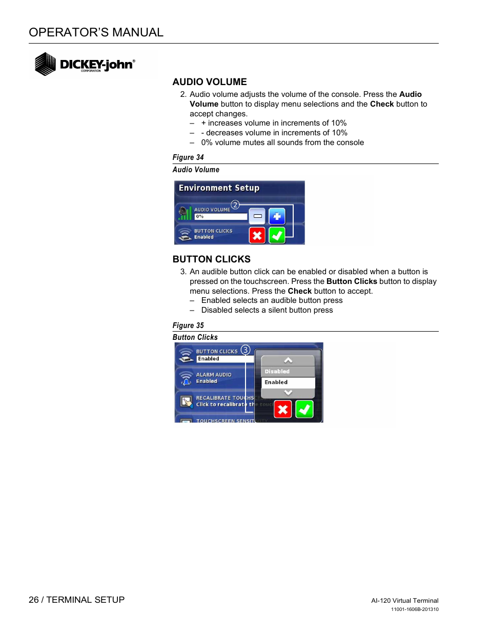 Operator’s manual | Great Plains DICKEY-john AI-120 12-inch Virtual Terminal User Manual | Page 34 / 193