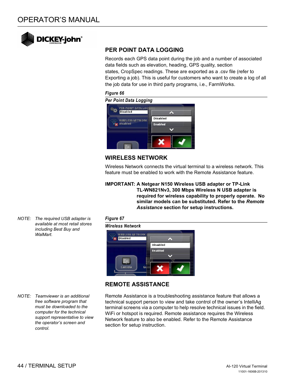 Operator’s manual | Great Plains DICKEY-john AI-120 12-inch Virtual Terminal User Manual | Page 52 / 193