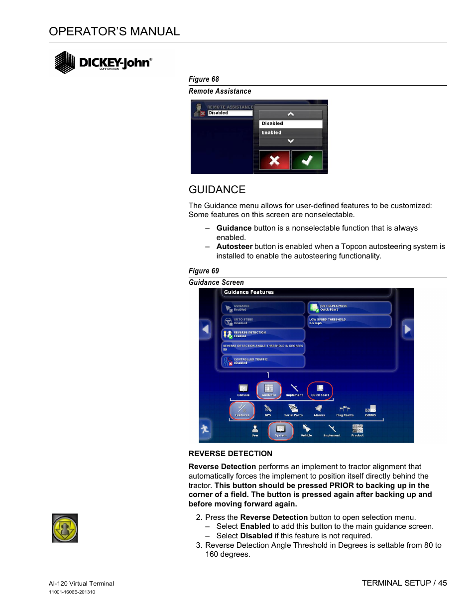 Operator’s manual, Guidance | Great Plains DICKEY-john AI-120 12-inch Virtual Terminal User Manual | Page 53 / 193