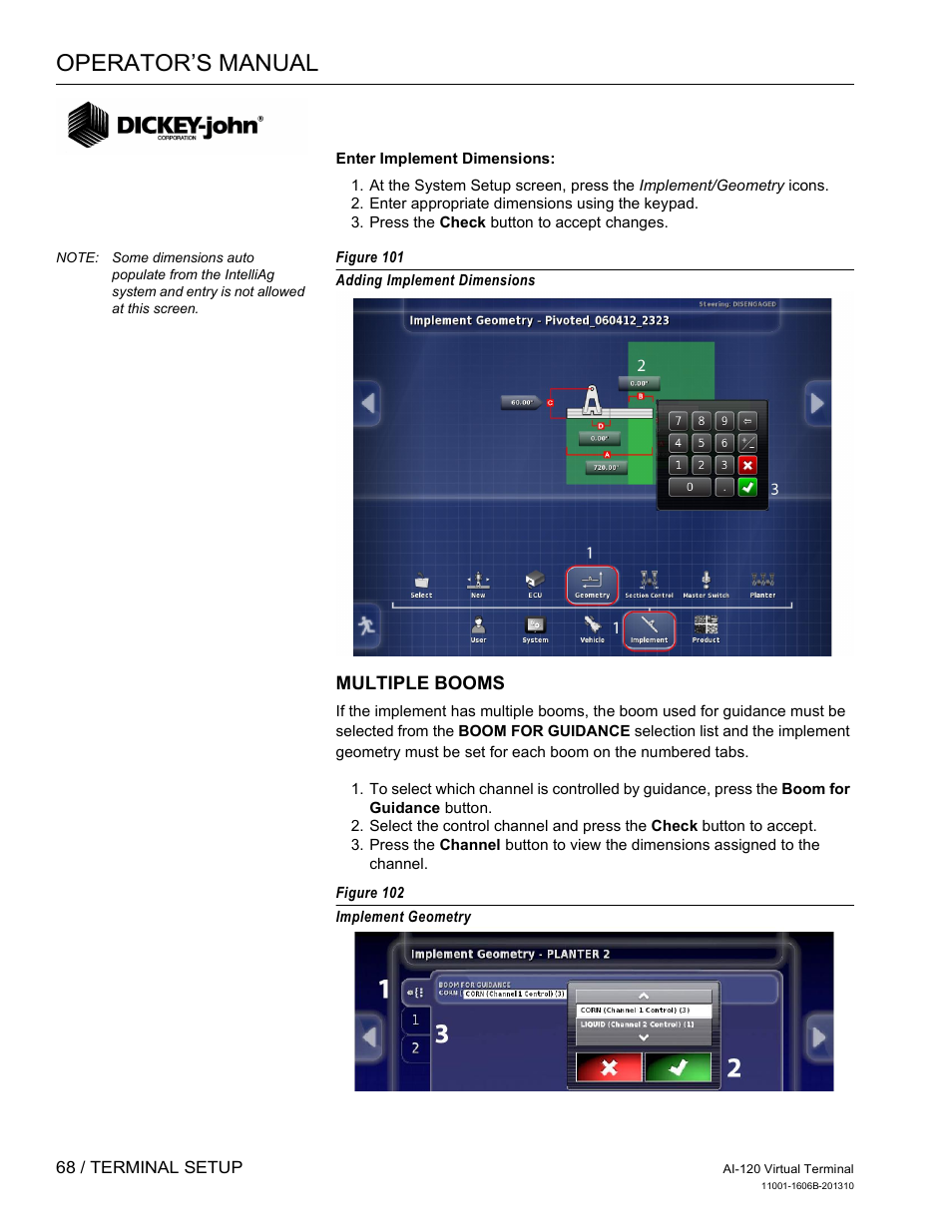 Operator’s manual | Great Plains DICKEY-john AI-120 12-inch Virtual Terminal User Manual | Page 76 / 193