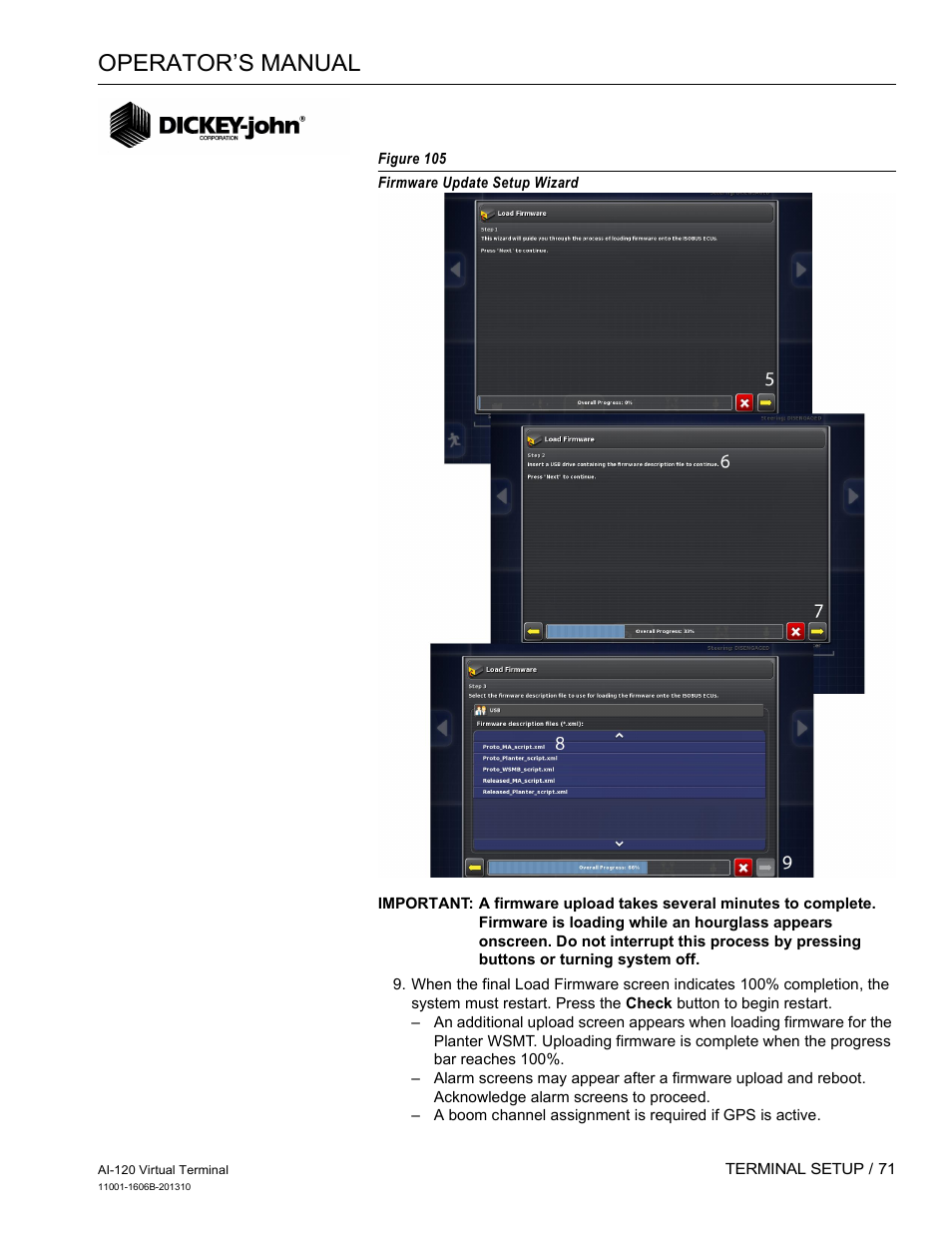 Operator’s manual | Great Plains DICKEY-john AI-120 12-inch Virtual Terminal User Manual | Page 79 / 193