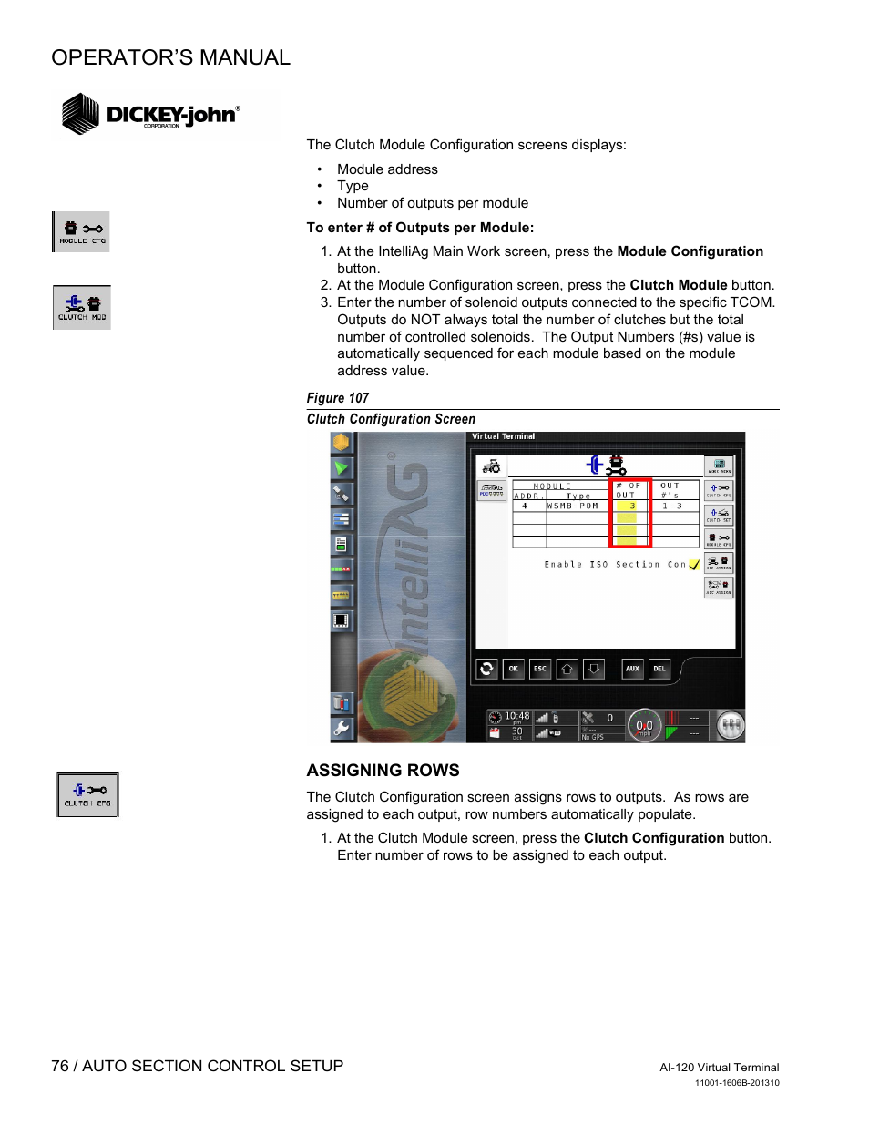 Operator’s manual | Great Plains DICKEY-john AI-120 12-inch Virtual Terminal User Manual | Page 84 / 193