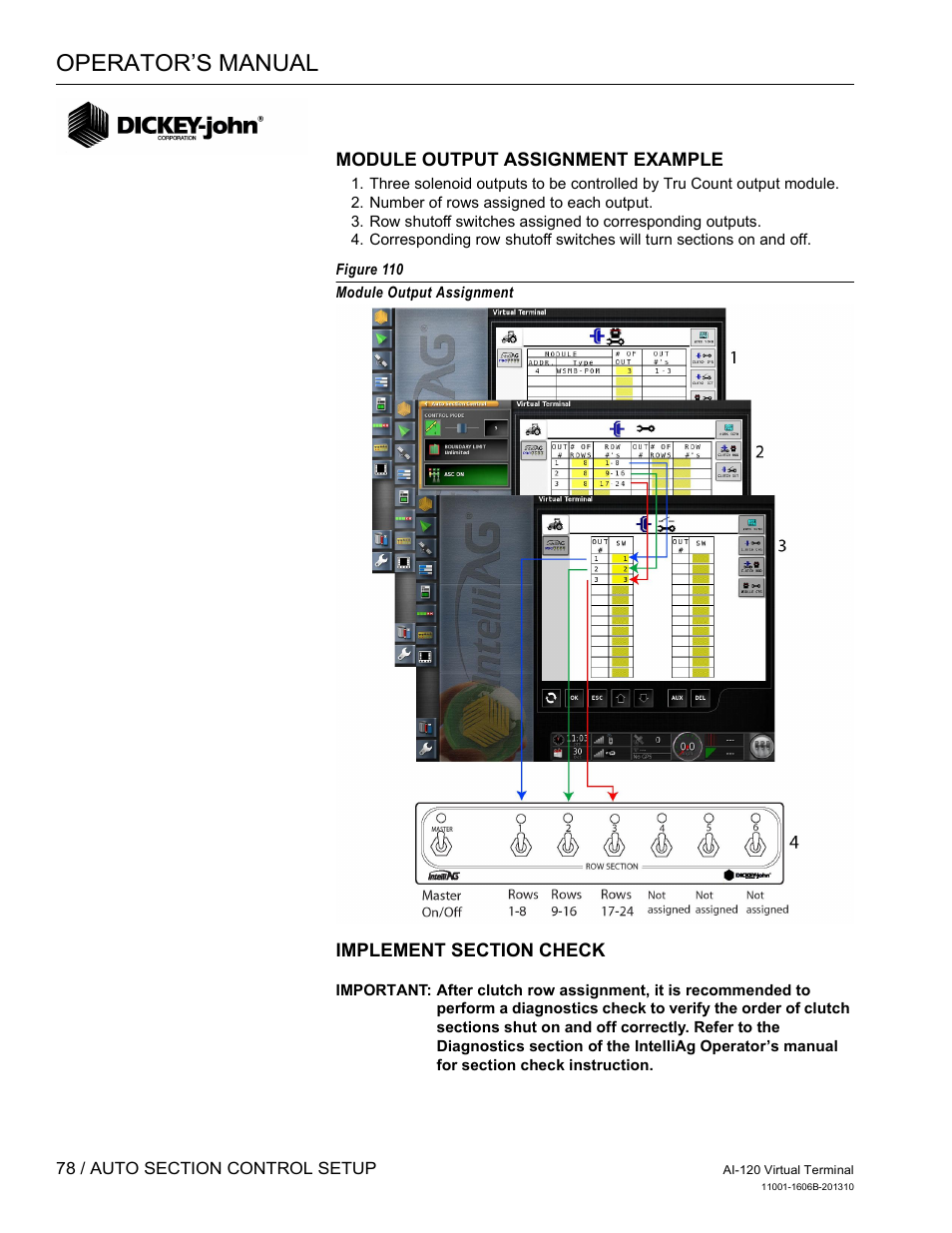 Operator’s manual | Great Plains DICKEY-john AI-120 12-inch Virtual Terminal User Manual | Page 86 / 193