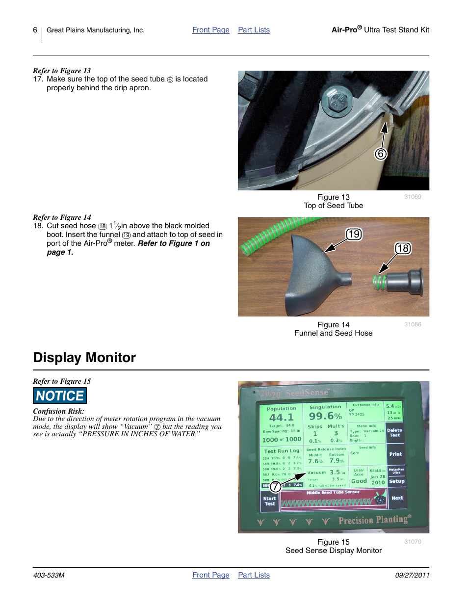 Display monitor | Great Plains Air-Pro Meter Ultra Test Stand Kit User Manual | Page 6 / 22