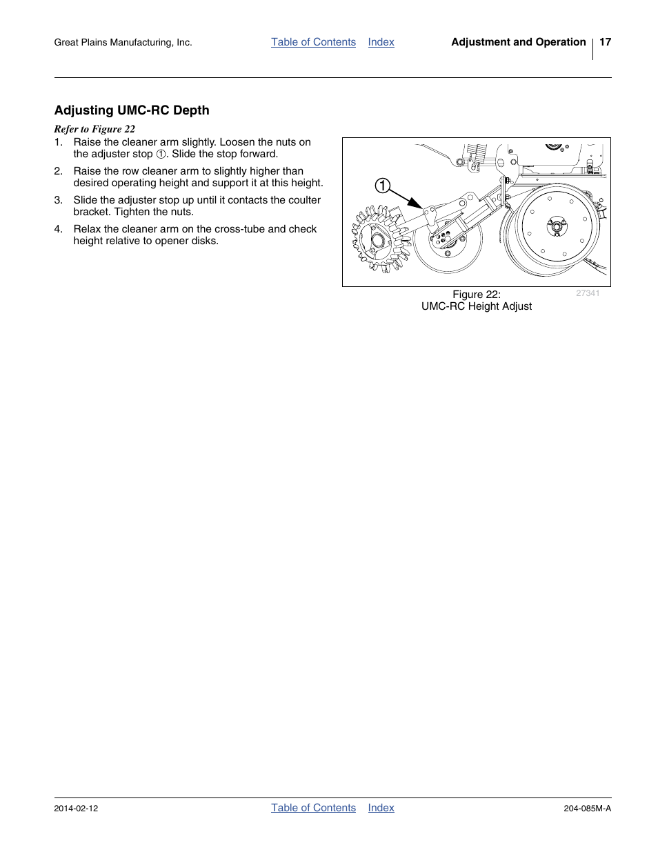 Adjusting umc-rc depth | Great Plains 207-216K Operator Manual User Manual | Page 21 / 46