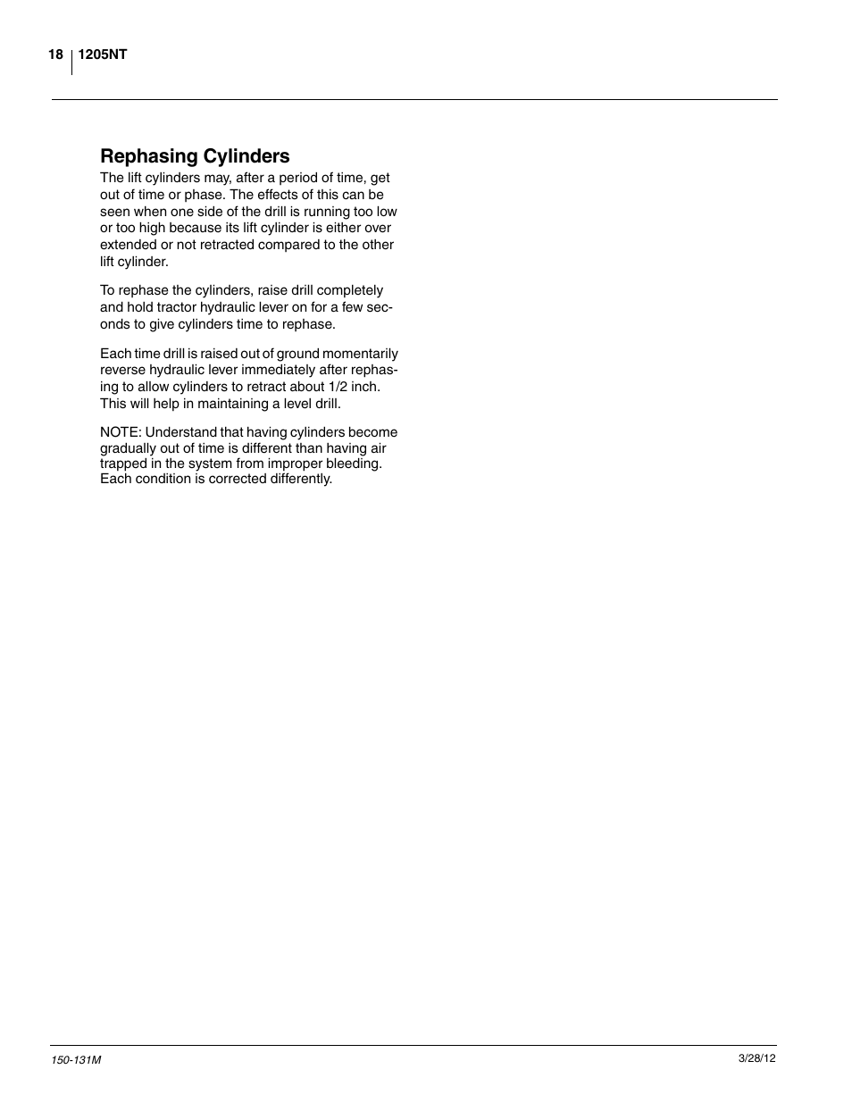 Rephasing cylinders | Great Plains 1205NT Operator Manual User Manual | Page 20 / 74