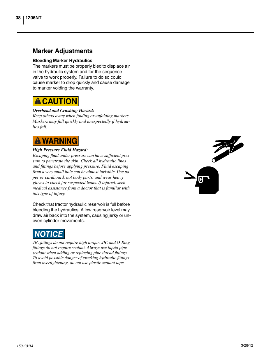 Marker adjustments | Great Plains 1205NT Operator Manual User Manual | Page 40 / 74