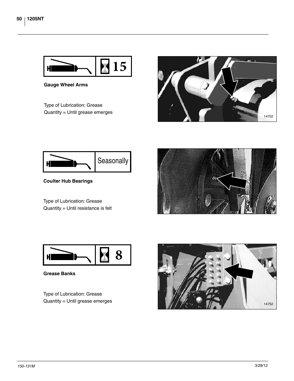 Seasonally | Great Plains 1205NT Operator Manual User Manual | Page 52 / 74