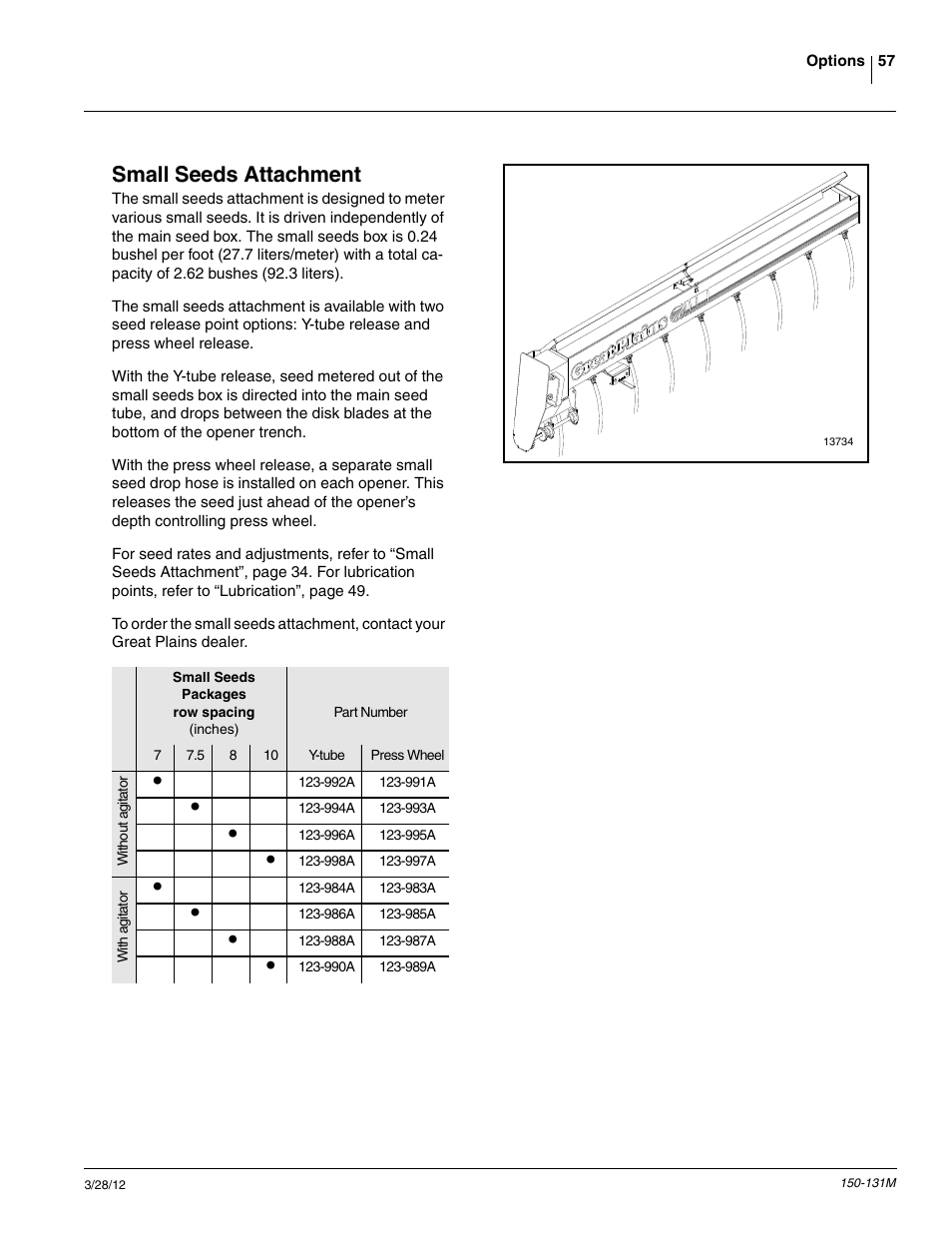 Small seeds attachment | Great Plains 1205NT Operator Manual User Manual | Page 59 / 74