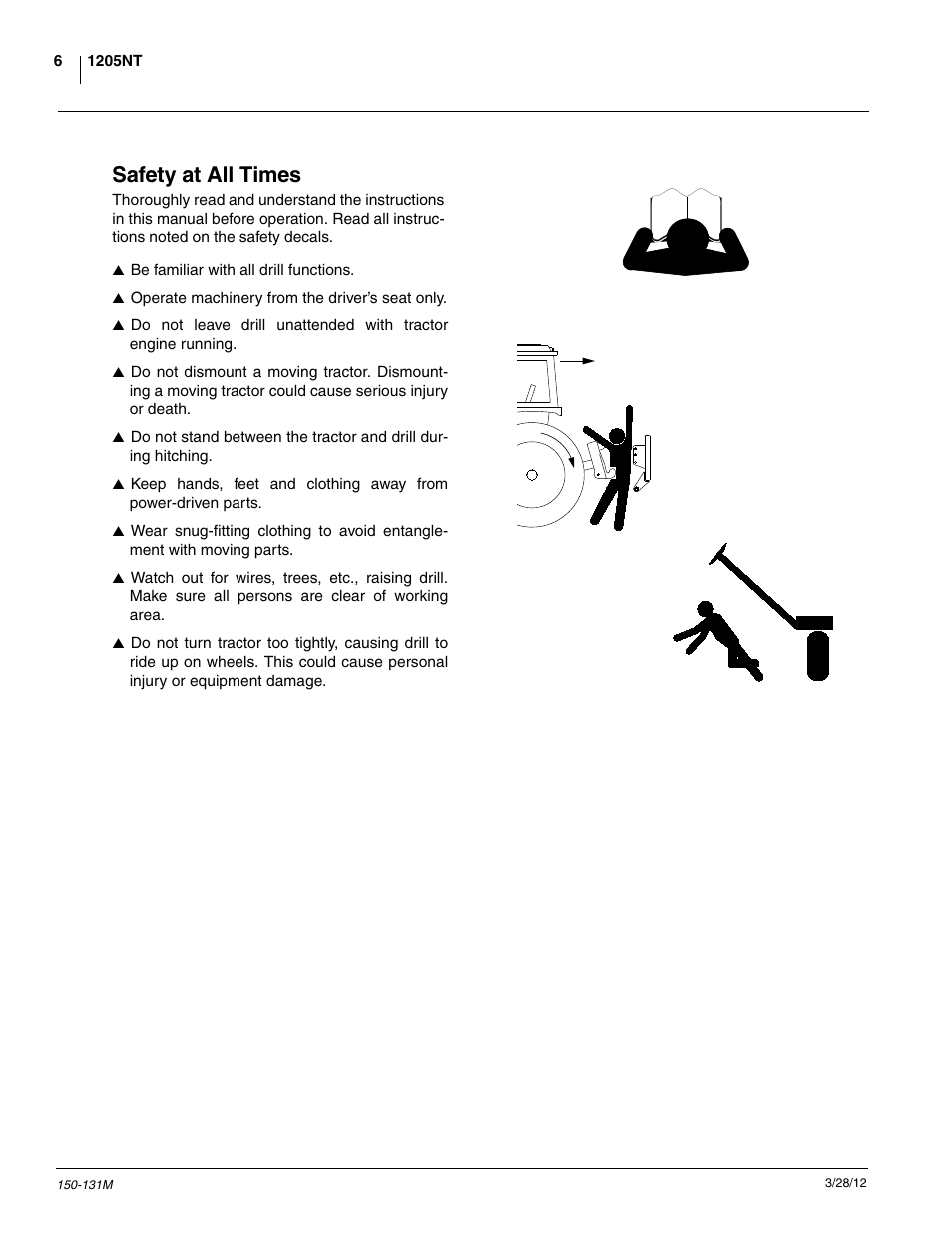 Safety at all times | Great Plains 1205NT Operator Manual User Manual | Page 8 / 74