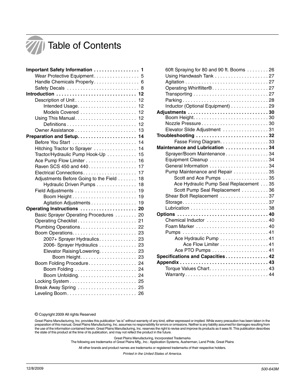 Great Plains 3P-FF900 Operator Manual User Manual | Page 2 / 47