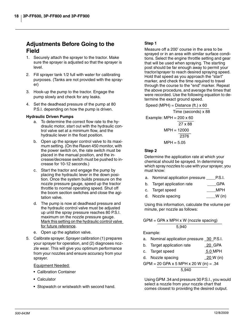 Adjustments before going to the field | Great Plains 3P-FF900 Operator Manual User Manual | Page 20 / 47