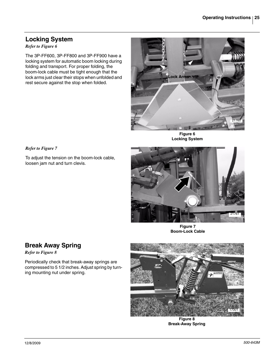 Locking system, Break away spring | Great Plains 3P-FF900 Operator Manual User Manual | Page 27 / 47