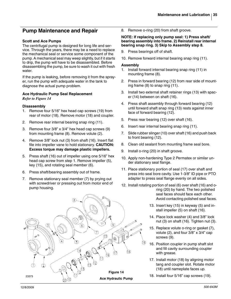 Pump maintenance and repair | Great Plains 3P-FF900 Operator Manual User Manual | Page 37 / 47