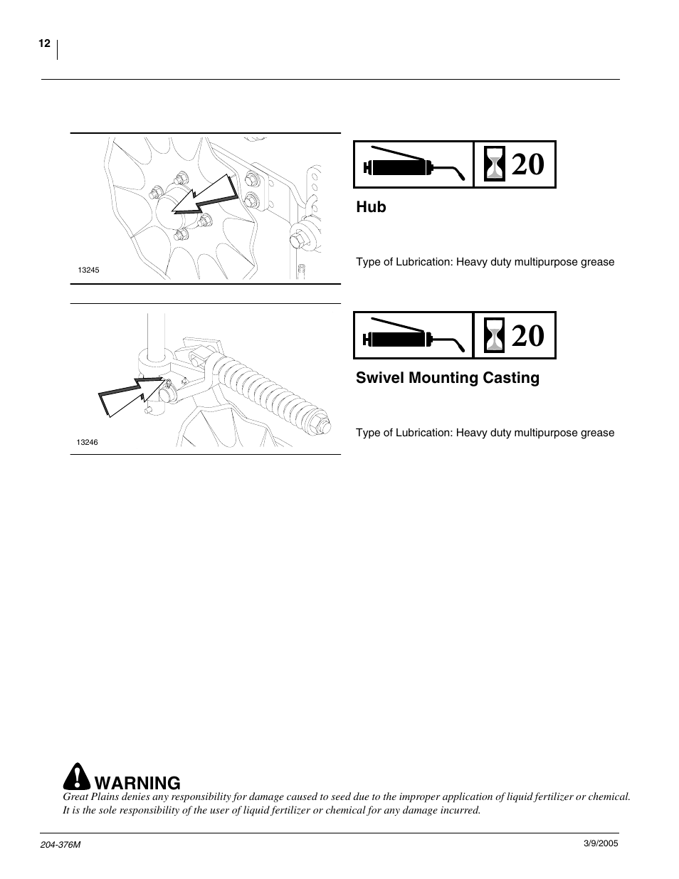 Great Plains Vantage I & Zone Coulter Fertilizer Coulters User Manual | Page 14 / 36