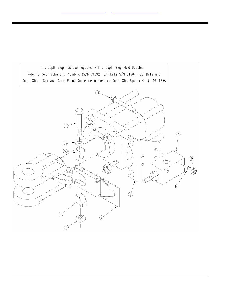 Depth stop, Table of contents part number index depth stop | Great Plains 2N-3010 Parts Manual User Manual | Page 154 / 232