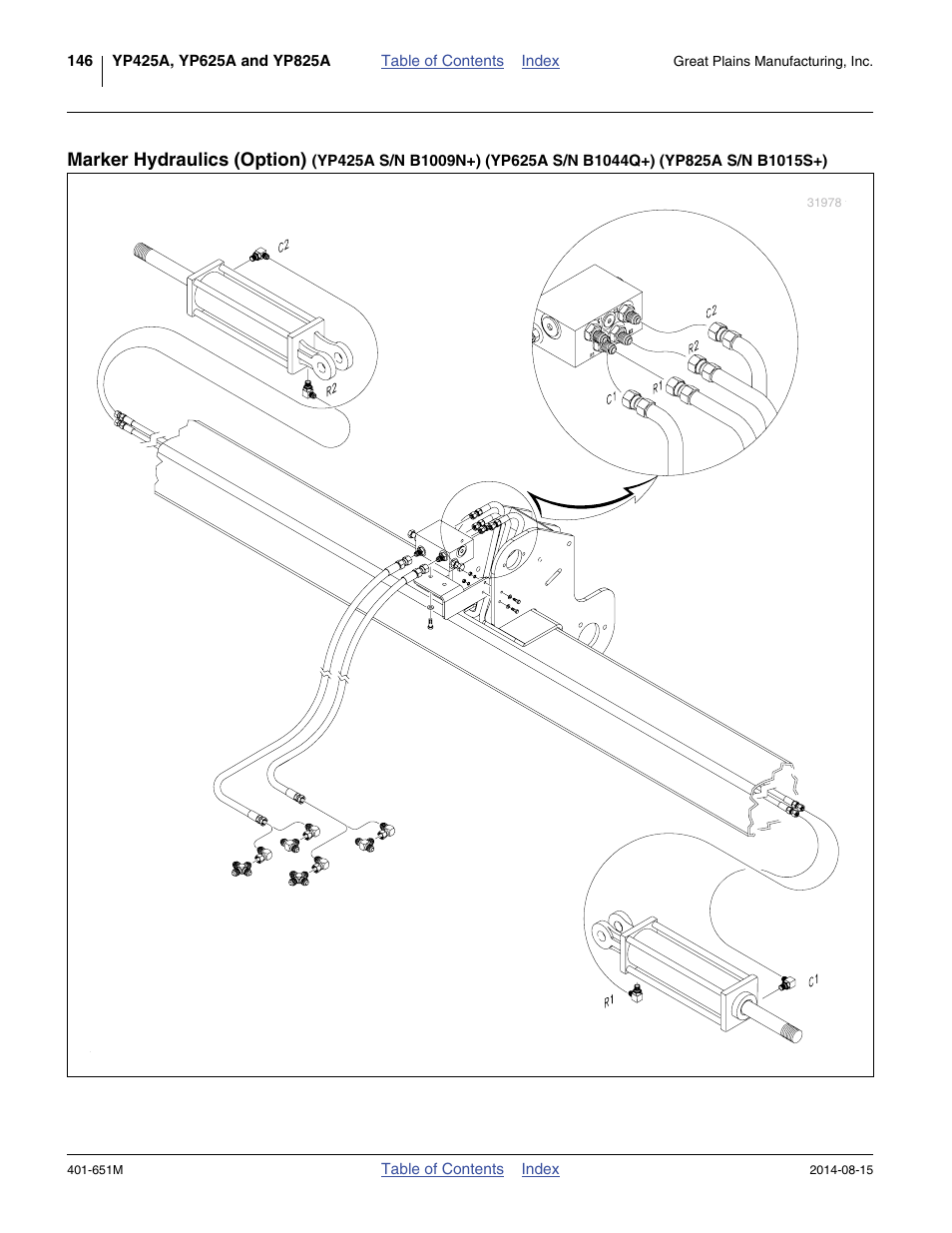 Marker hydraulics (option) | Great Plains YP825A Operator Manual User Manual | Page 150 / 182