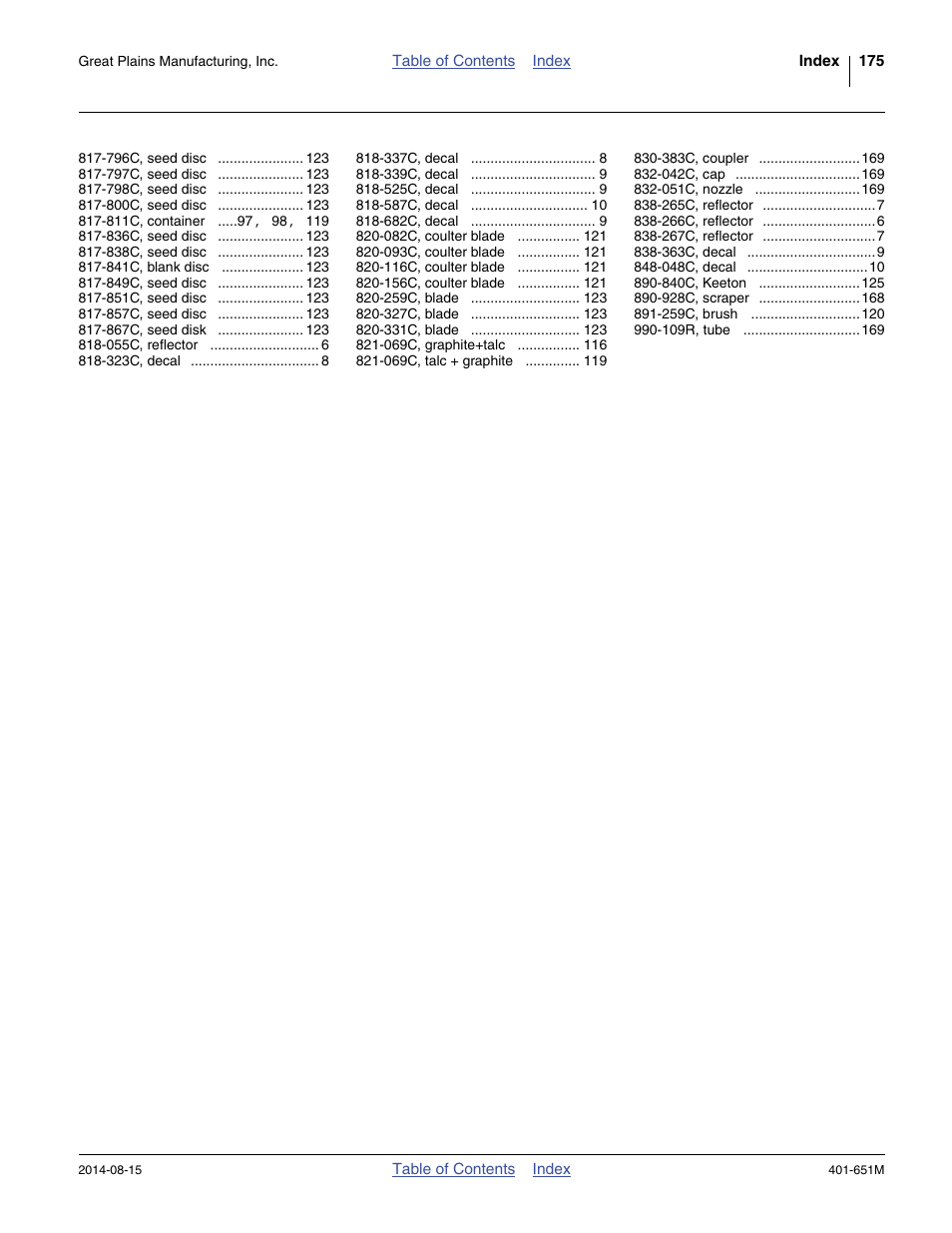 Great Plains YP825A Operator Manual User Manual | Page 179 / 182