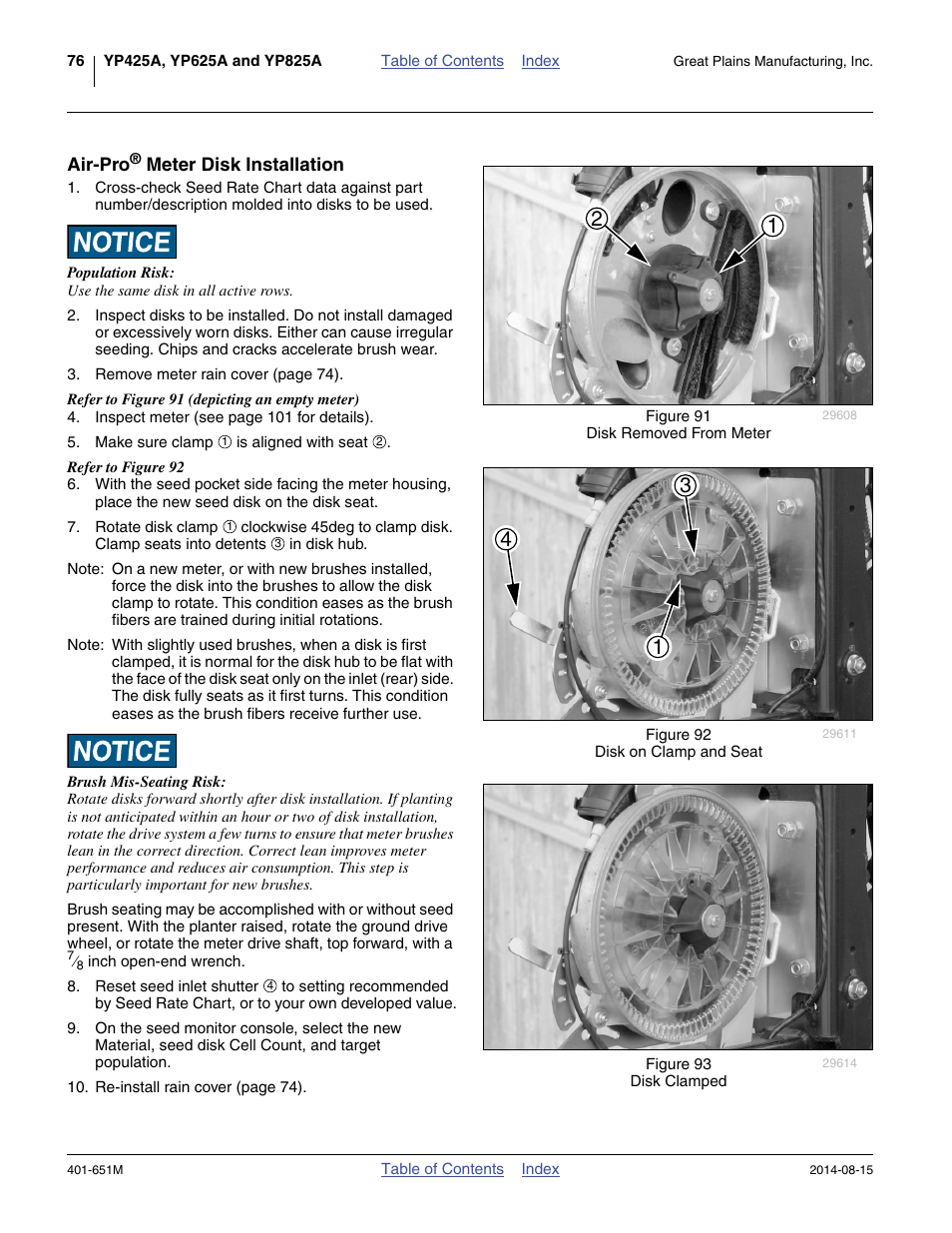 Air-pro® meter disk installation, Air-pro, See “ air-pro | Great Plains YP825A Operator Manual User Manual | Page 80 / 182