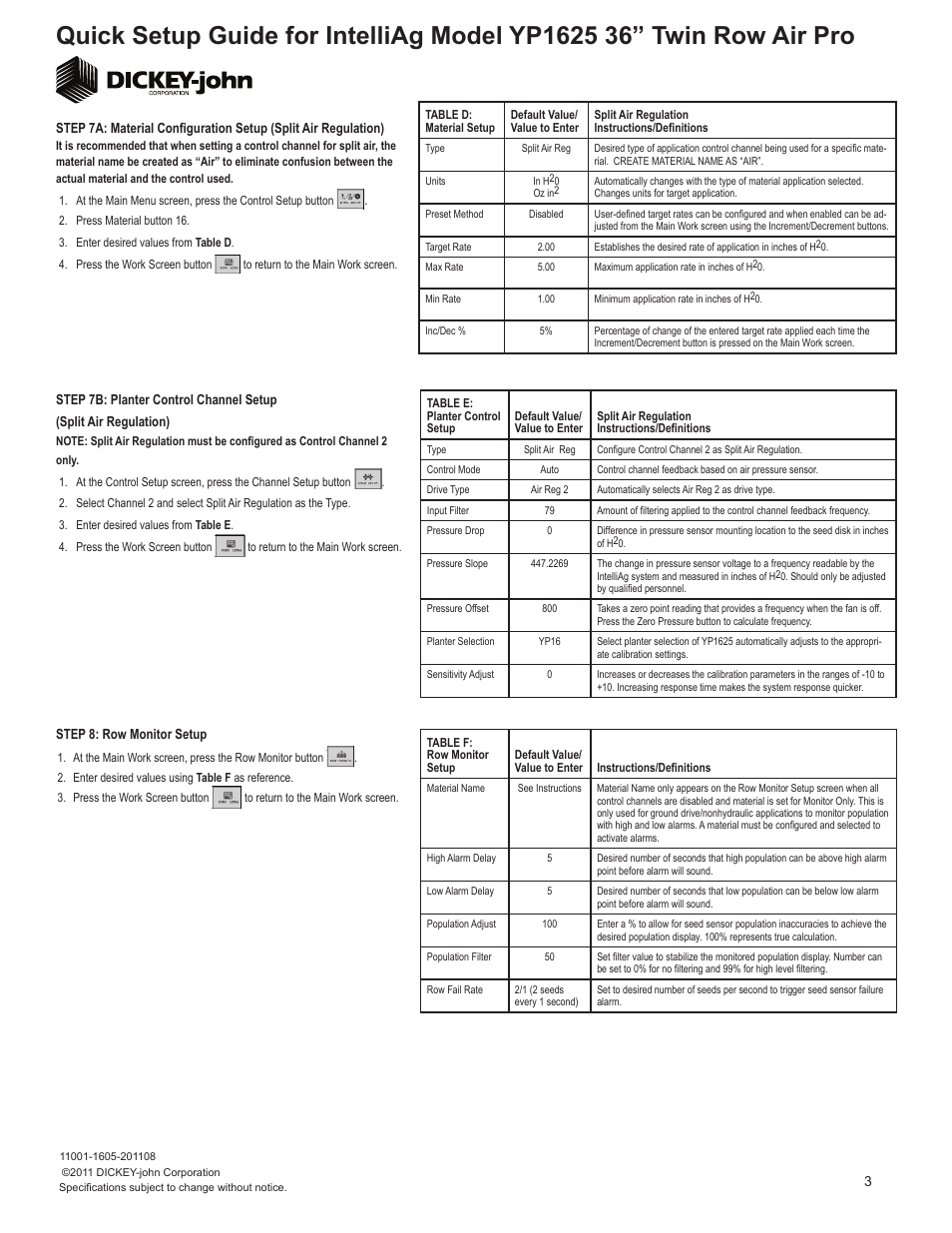 Great Plains YP1625A-24TR36 24 Twin Row 36-Inch Quick Start User Manual | Page 3 / 6