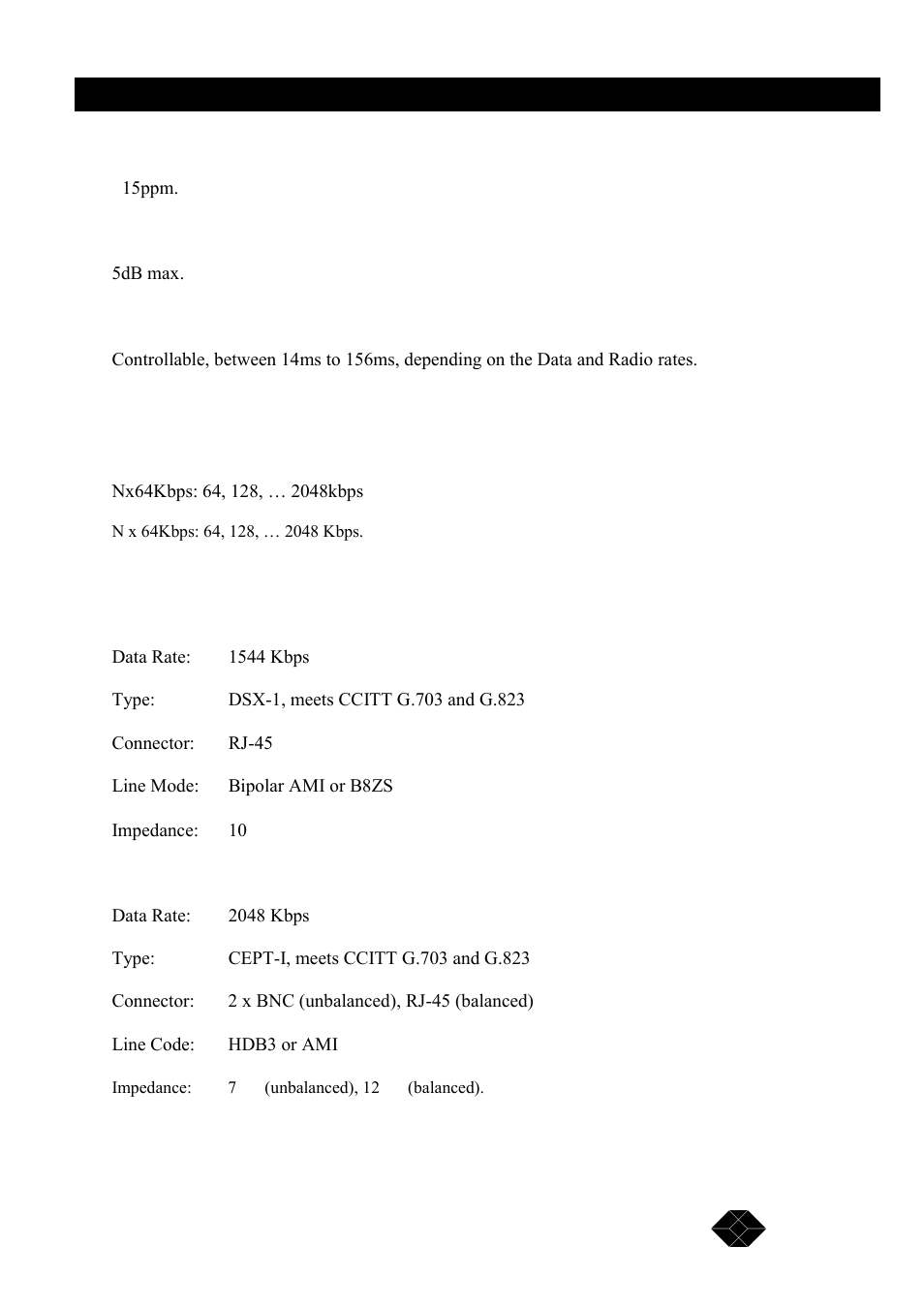 Black Box MWU2000-X21 User Manual | Page 101 / 132