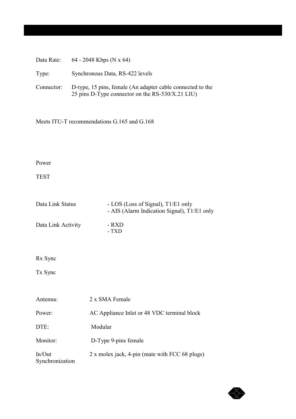 Black Box MWU2000-X21 User Manual | Page 103 / 132