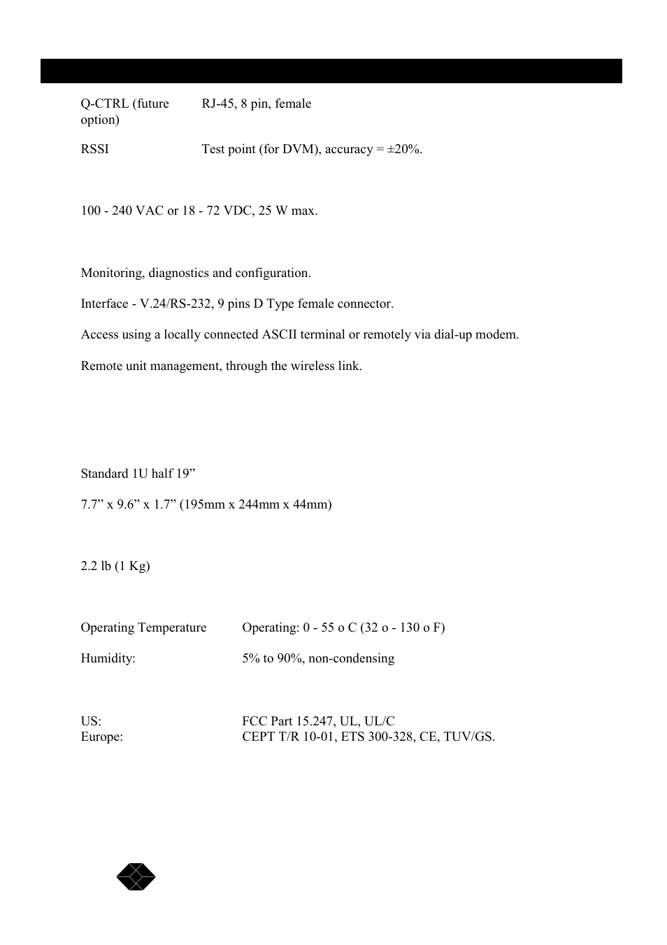 Black Box MWU2000-X21 User Manual | Page 104 / 132