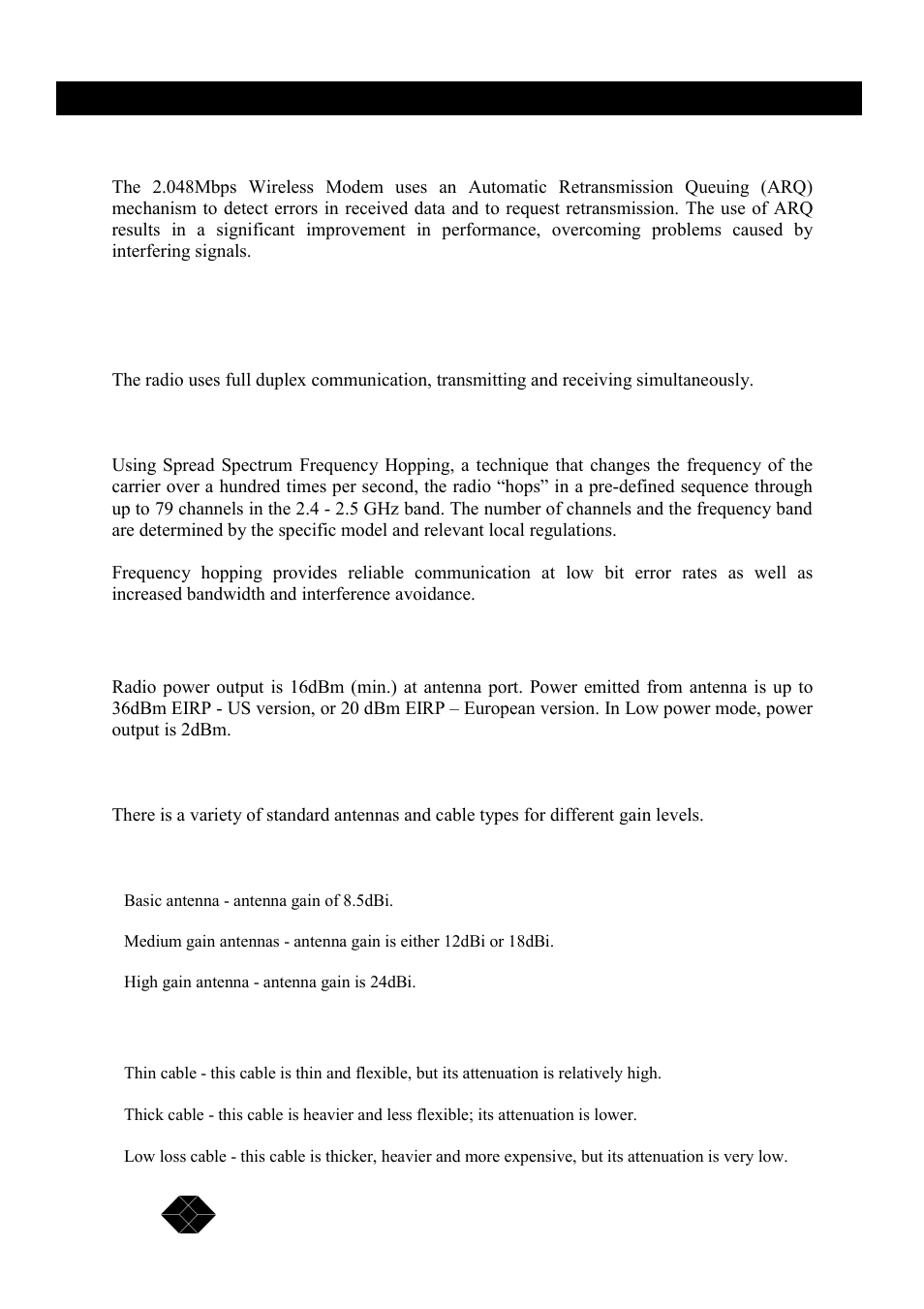 048mbps wireless modem | Black Box MWU2000-X21 User Manual | Page 14 / 132