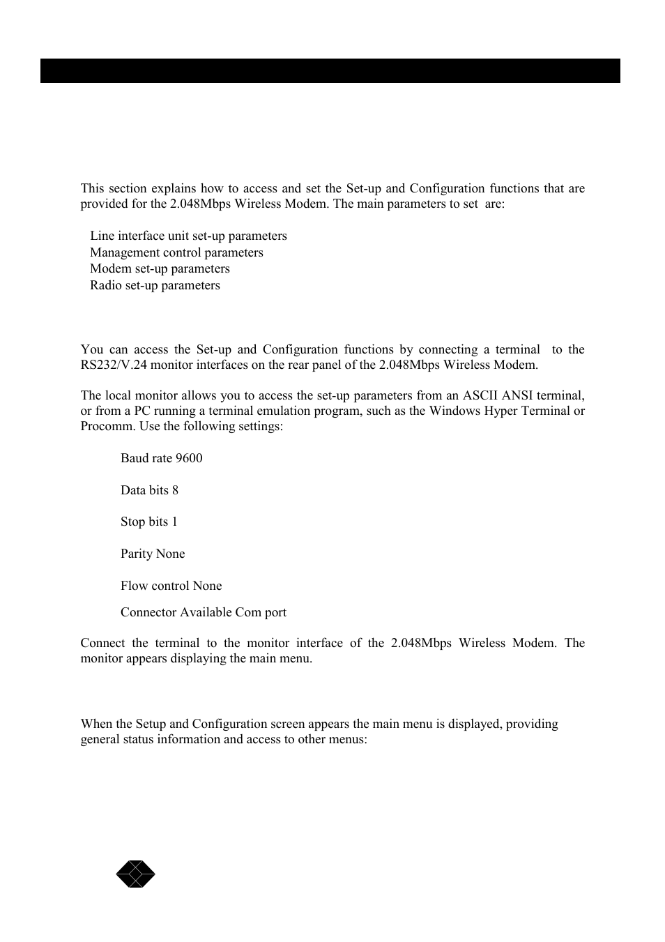 Set-up and configuration | Black Box MWU2000-X21 User Manual | Page 44 / 132