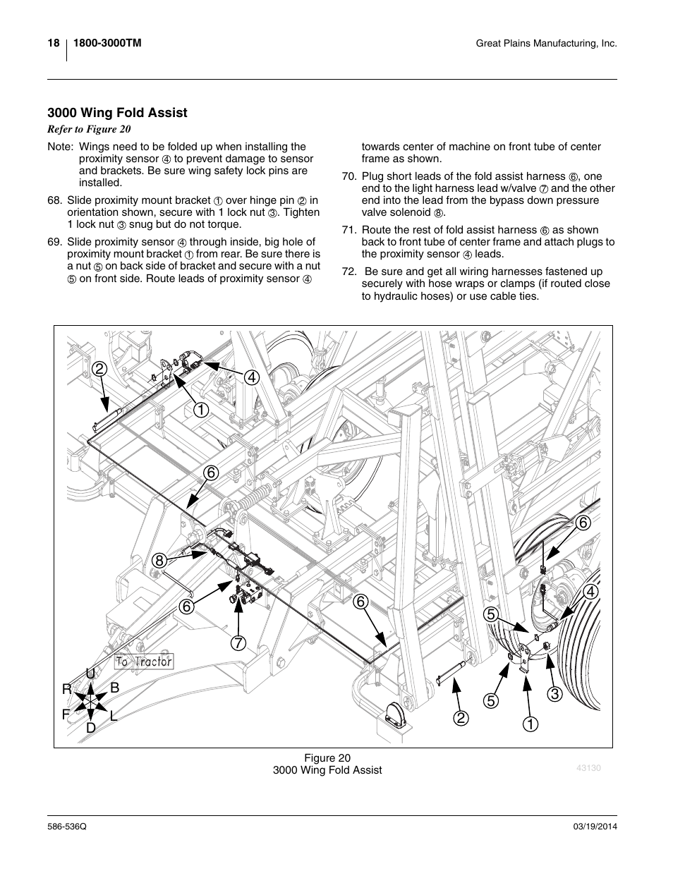 3000 wing fold assist | Great Plains 3000TM Predelivery Manual User Manual | Page 22 / 52