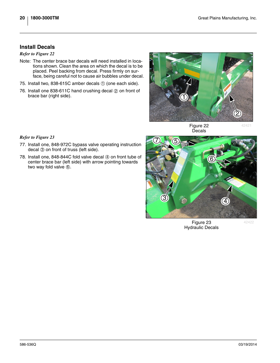 Install decals | Great Plains 3000TM Predelivery Manual User Manual | Page 24 / 52