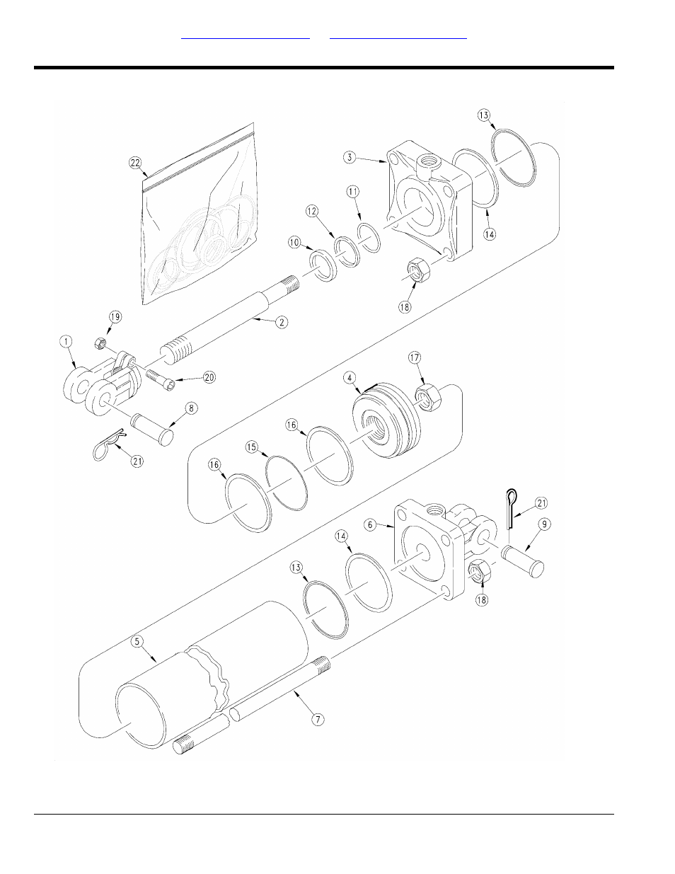 30' drill raise-to-fold midway hydraulic cylinder, 215c) | Great Plains 2N-3020 Parts Manual User Manual | Page 170 / 218