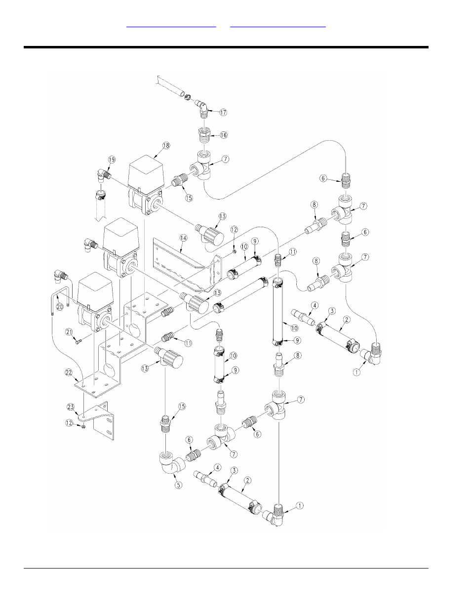 Fluid 3 way ball valve assembly (s/n 3622-) | Great Plains TS1000 Parts Manual User Manual | Page 108 / 172